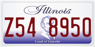IL license plate Z548950