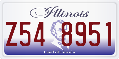 IL license plate Z548951