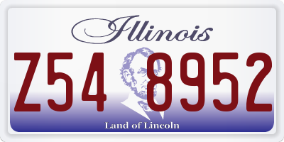 IL license plate Z548952