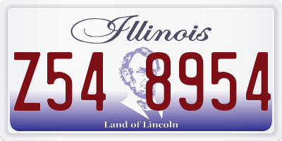 IL license plate Z548954