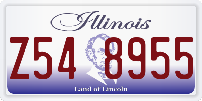 IL license plate Z548955