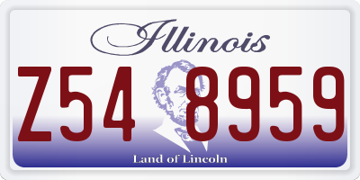 IL license plate Z548959