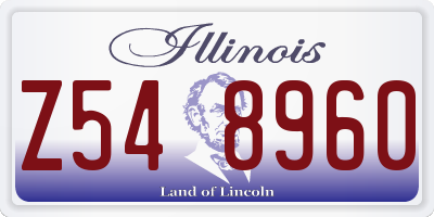 IL license plate Z548960