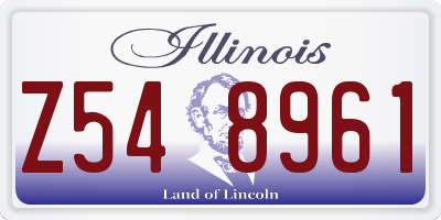 IL license plate Z548961