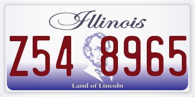 IL license plate Z548965