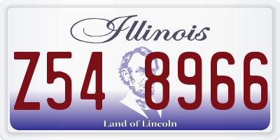 IL license plate Z548966