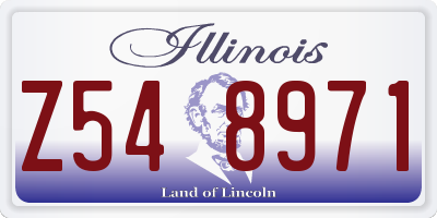 IL license plate Z548971