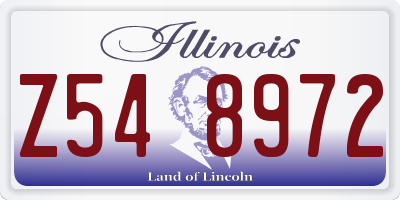 IL license plate Z548972