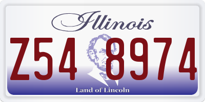IL license plate Z548974