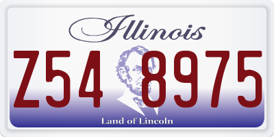 IL license plate Z548975