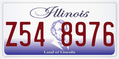 IL license plate Z548976
