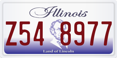 IL license plate Z548977