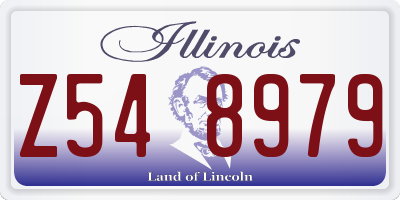 IL license plate Z548979