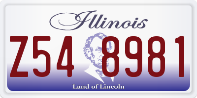 IL license plate Z548981