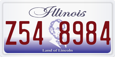 IL license plate Z548984