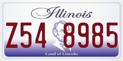IL license plate Z548985
