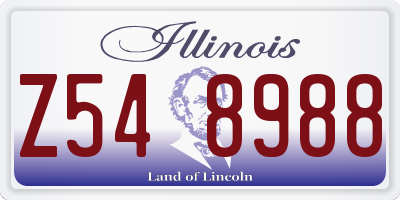 IL license plate Z548988