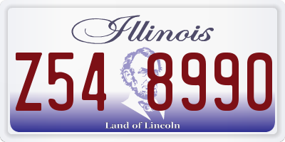IL license plate Z548990