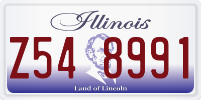 IL license plate Z548991