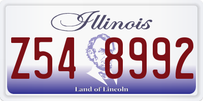 IL license plate Z548992