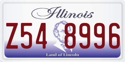 IL license plate Z548996