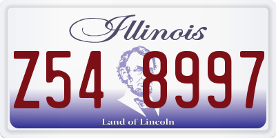 IL license plate Z548997