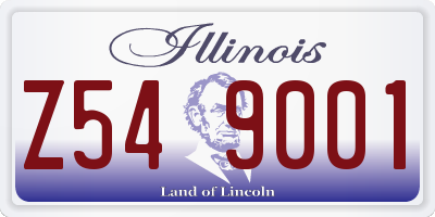 IL license plate Z549001