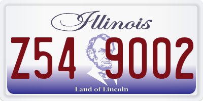 IL license plate Z549002