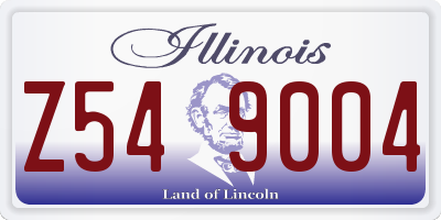 IL license plate Z549004