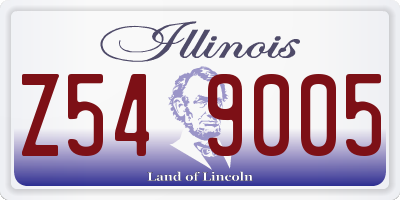 IL license plate Z549005