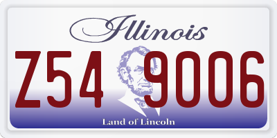 IL license plate Z549006