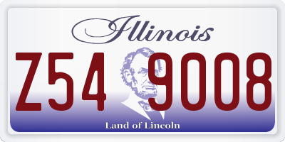 IL license plate Z549008