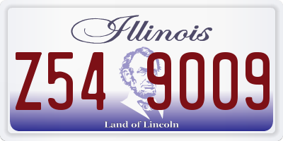 IL license plate Z549009