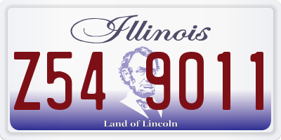 IL license plate Z549011