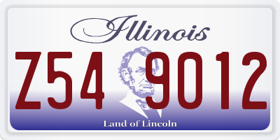 IL license plate Z549012