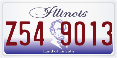 IL license plate Z549013