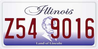 IL license plate Z549016