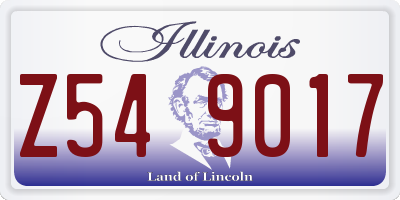 IL license plate Z549017