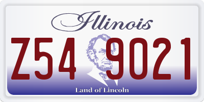IL license plate Z549021