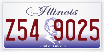 IL license plate Z549025