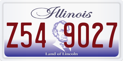 IL license plate Z549027