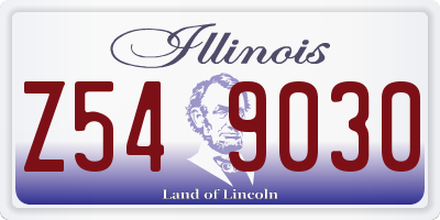 IL license plate Z549030
