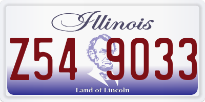 IL license plate Z549033