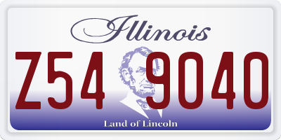 IL license plate Z549040