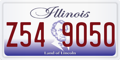 IL license plate Z549050