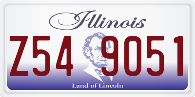 IL license plate Z549051
