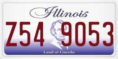 IL license plate Z549053