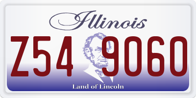 IL license plate Z549060