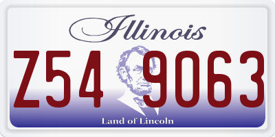 IL license plate Z549063