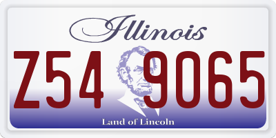 IL license plate Z549065